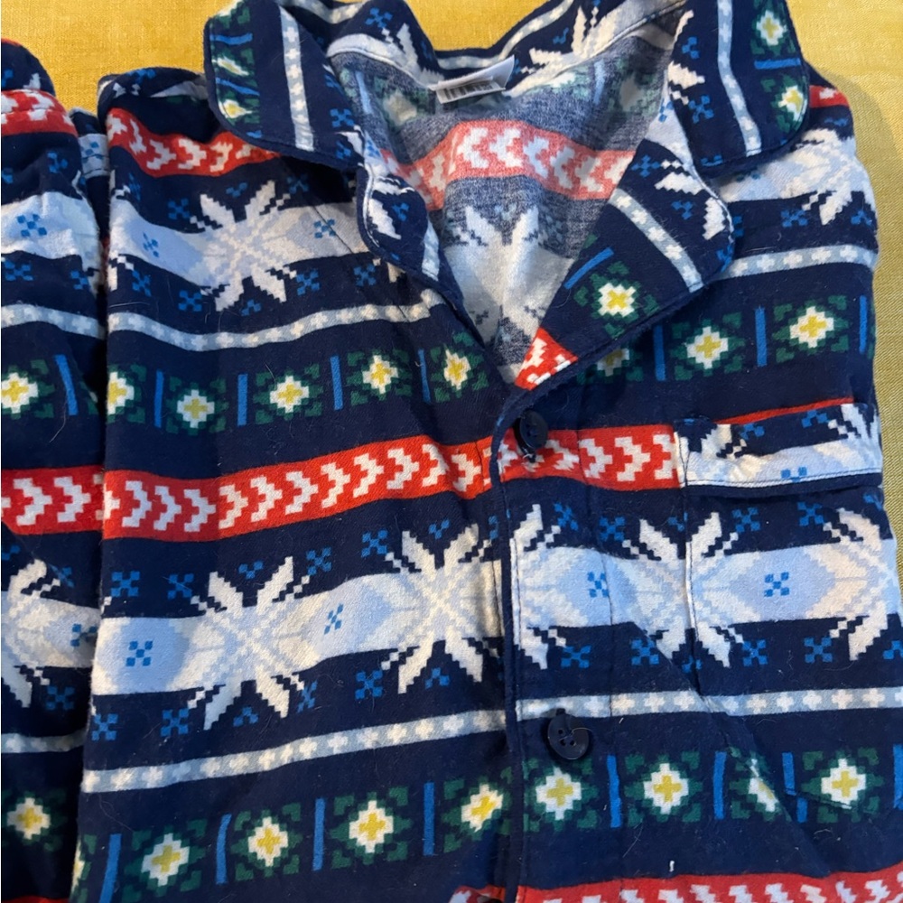 Hanna Andersson Festive Blue and Red Cardigan